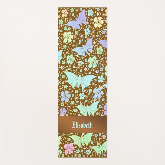 Yoga, mat, patroon, kleurrijk, sport, spel, goud, yogamat (Voorkant)