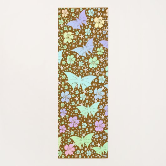 Yoga, mat, patroon, kleurrijk, sport, spel, goud, yogamat (Achterkant)