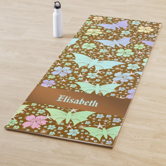 Yoga, mat, patroon, kleurrijk, sport, spel, goud, yogamat (In situ)