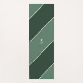 Yoga Mat - Personalised Green Stripes Pattern (Voorkant)
