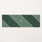 Yoga Mat - Personalised Green Stripes Pattern (Voorkant (horizontaal))