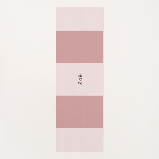 Yoga Mat - Personalised Pink Stripes Pattern (Voorkant)