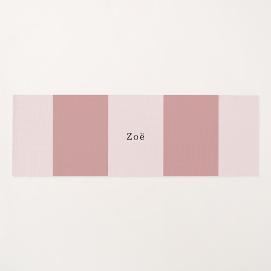 Yoga Mat - Personalised Pink Stripes Pattern (Voorkant (horizontaal))