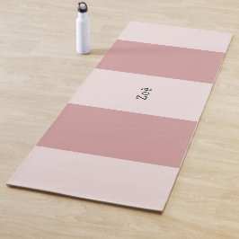 Yoga Mat - Personalised Pink Stripes Pattern