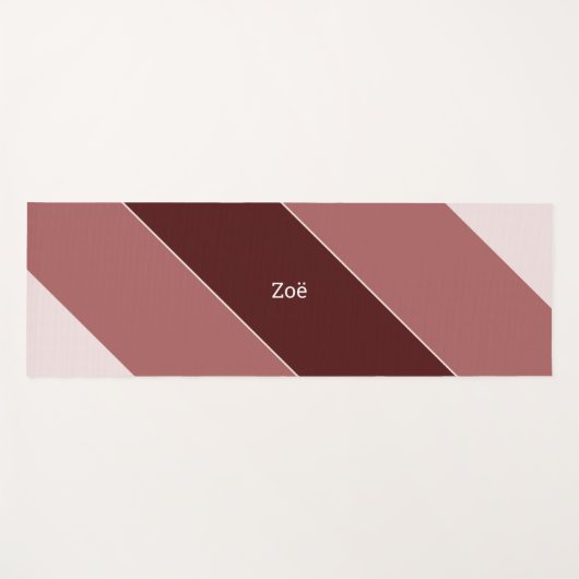 Yoga Mat - Personalised Pink Stripes Pattern (Voorkant (horizontaal))