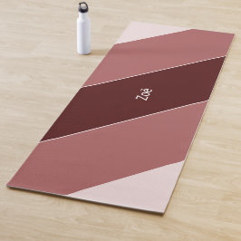 Yoga Mat - Personalised Pink Stripes Pattern