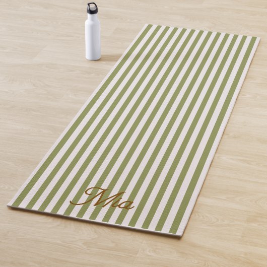 Yoga Mat | Persoonlijke Gestreepte Aangepaste Naam (In situ)