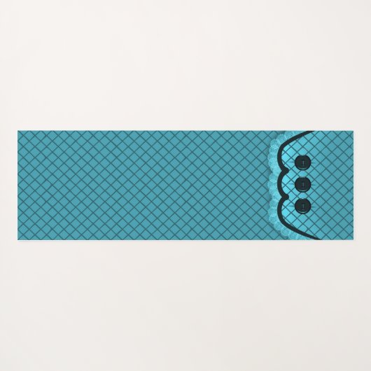 Yoga Mat Pillow Top Cyan (Achterkant (horizontaal))