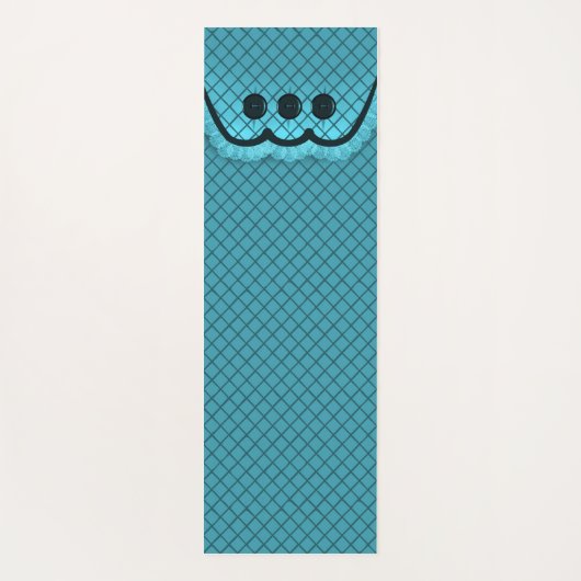 Yoga Mat Pillow Top Cyan (Achterkant)