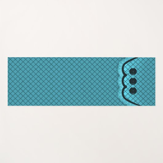 Yoga Mat Pillow Top Cyan (Voorkant (horizontaal))