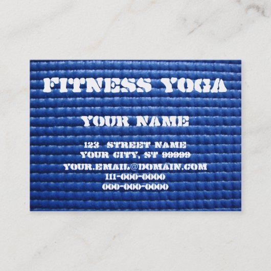 Yoga mat visitekaartje (Voorkant)
