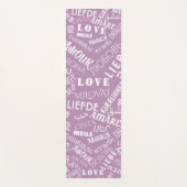 Yoga Mat with Love Text Multi Language Your Colour (Voorkant)