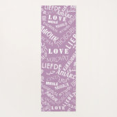 Yoga Mat with Love Text Multi Language Your Colour (Achterkant)