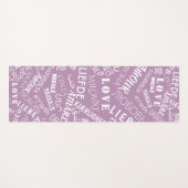 Yoga Mat with Love Text Multi Language Your Colour (Voorkant (horizontaal))