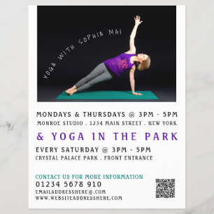 Yoga Mat, Yoga Class Adverteren Flyer