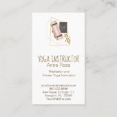 *~* Yoga Mat Yoga Instructeur Gouden Glitter Polyg Visitekaartje (Achterkant)