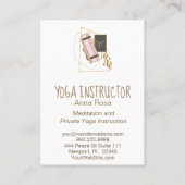 *~* Yoga Mat Yoga Instructeur Gouden Polygon Glitt Visitekaartje (Achterkant)