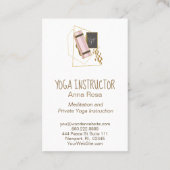 *~* Yoga Mat Yoga Instructeur Polygon Glitter Goud Visitekaartje (Achterkant)