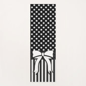 Yoga Mats Yoga Black and White Polkadot Stripe Yogamat (Voorkant)