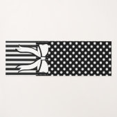 Yoga Mats Yoga Black and White Polkadot Stripe Yogamat (Voorkant (horizontaal))