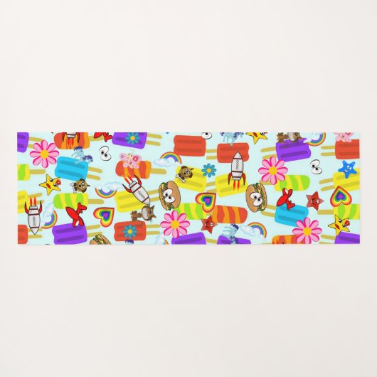 Yoga Mats Yoga Possum Frog Floral Yogamat (Achterkant (horizontaal))