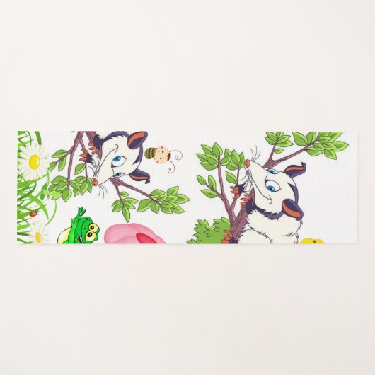 Yoga Mats Yoga Possum Frog Floral Yogamat (Voorkant (horizontaal))