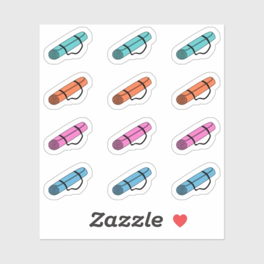 Yoga Matten Meditatie Herinnering Bujo Planner Sticker (Vel)