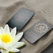 YOGA MEDA-instructeur Black Gold OM Mandala Visitekaartje