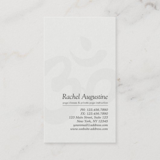 YOGA MEDA-instructeur Black Gold OM Mandala Visitekaartje (Achterkant)