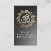 YOGA MEDA-instructeur Black Gold OM Mandala Visitekaartje (Voorkant)