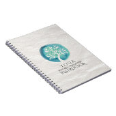 YOGA MEDA-instructeur Elegant Waterverf Tree Notitieboek (Rechterzijde)