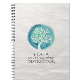 YOGA MEDA-instructeur Elegant Waterverf Tree Notitieboek (Voorkant)