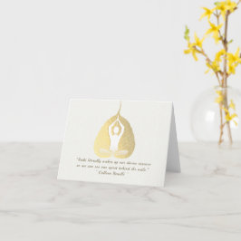 Yoga Mediation Instructor Reiki Master Bodhi Leaf Kaart