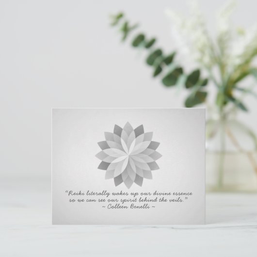 Yoga Mediation Reiki Instructeur Chic Mandala Quot Briefkaart (Staand voorkant)