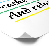 Yoga meditatie ademt poster uit (Hoek)