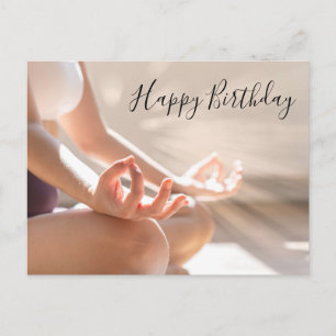 Yoga-meditatie de wijsvinger verjaardagskaart briefkaart