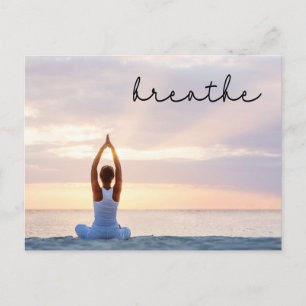 Yoga-meditatie de wijsvinger verjaardagskaart briefkaart