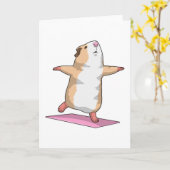 Yoga meditatie fitness voor cavia's kaart (Gele Bloem)