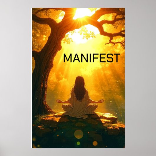  yoga meditatie houding poster (Voorkant)