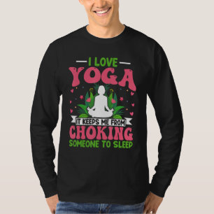 Yoga-meditatie - Ik hou van Yoga Lotusbloem Zen Yo T-shirt