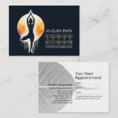 Yoga Meditatie Instructeur Boom Pose 10 Klasse Pas Klantenkaartje (Voorkant / Achterkant)