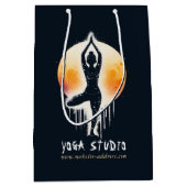 Yoga Meditatie Instructeur Boomhouding Volle Maan Medium Cadeauzakje (Voorkant)