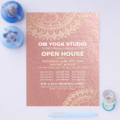 Yoga-meditatie-instructeur Gouden Mandala Open Hui Flyer (Enkel)