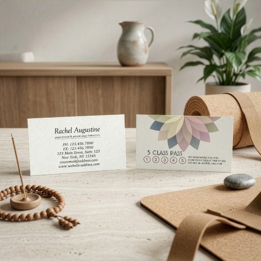Yoga Meditatie Instructeur Klas Pas Loyalty Card