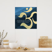 Yoga Meditatie Instructeur Levenscoach OM Quotes P Poster (Keuken)