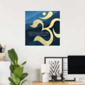 Yoga Meditatie Instructeur Levenscoach OM Quotes P Poster (Thuiskantoor)