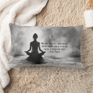 Yoga Meditatie Instructeur Lotus Houden Inkt Schil Kussen