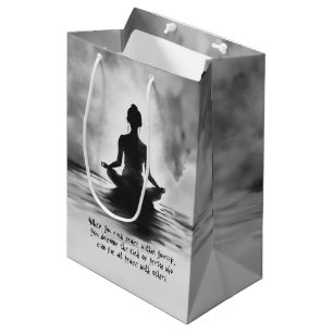 Yoga Meditatie Instructeur Lotus Houden Inkt Schil Medium Cadeauzakje