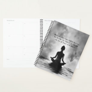 Yoga Meditatie Instructeur Lotus Houden Inkt Schil Planner