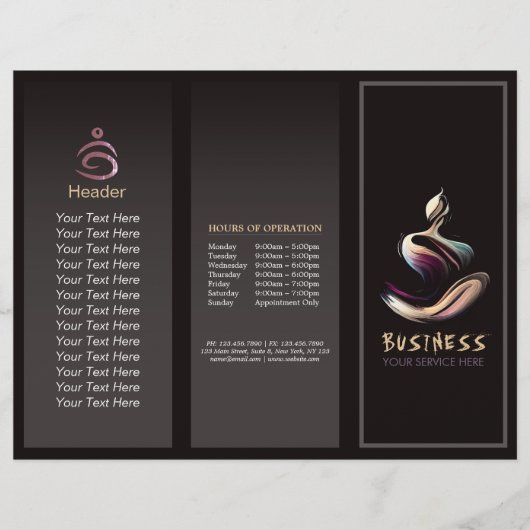 Yoga Meditatie Instructeur Lotus Pose Brush Stroke (Voorkant)